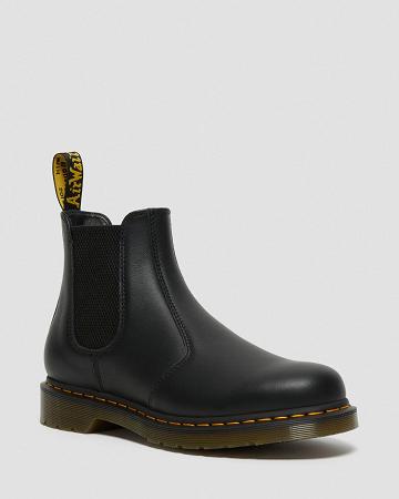 Black Men's Dr Martens 2976 Nappa Leather Chelsea Boots | CA 484VRW